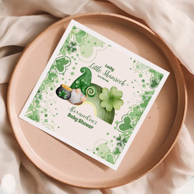 Servilleta De Papel Lucky Little Shamrock Baby Shower (Subido por el creador)