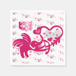 SERVILLETA DE PAPEL LUCKY LOVE ELEPHANT CUPID ELEPHANT BY MASANSER