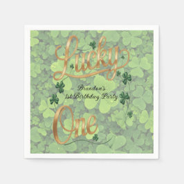 Servilleta De Papel Lucky One 1st. Birthday Party