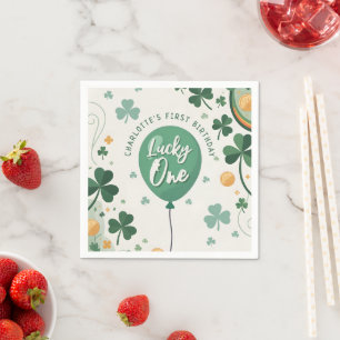 Servilleta De Papel Lucky One cumpleaños St Patricks Day Trébol