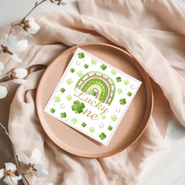 Servilleta De Papel Lucky One First Birthday Napkins (Subido por el creador)