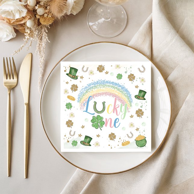 Servilleta De Papel Lucky One Rainbow Birthday Napkins (Subido por el creador)