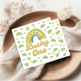 Servilleta De Papel Lucky One Rainbow Birthday Shamrock Napkins