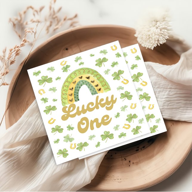 Servilleta De Papel Lucky One Rainbow Birthday Shamrock Napkins (Subido por el creador)