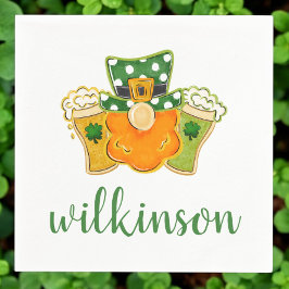 Servilleta De Papel Lucky Shamrock Beers Leprechaun St Patrick