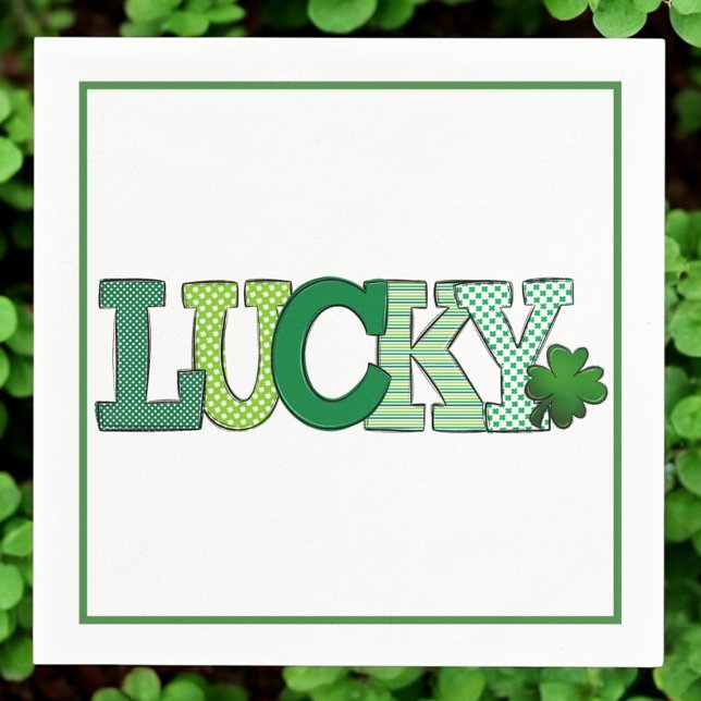 Servilleta De Papel Lucky Shamrock St Patrick's Day Fiesta (Subido por el creador)