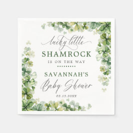 Servilleta De Papel LuckyLittle Shamrock St. Patrick's Day Baby Shower