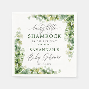 Servilleta De Papel LuckyLittle Shamrock St. Patrick's Day Baby Shower