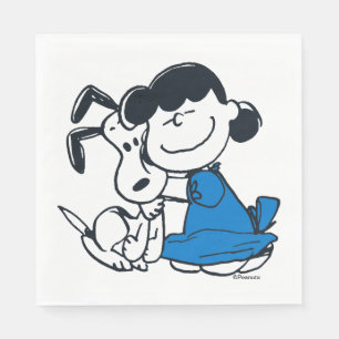 Servilleta De Papel Lucy Hugging Snoopy