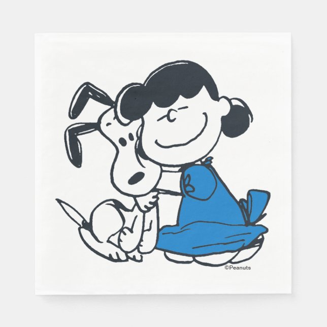 Servilleta De Papel Lucy Hugging Snoopy (Anverso)