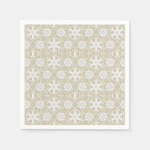 Servilleta De Papel Lugar antiguo - blanco y beige