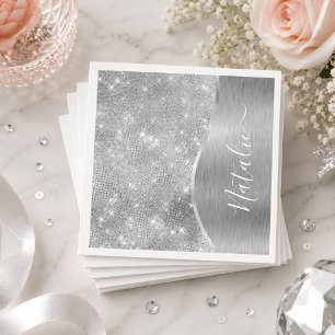 Servilleta De Papel Lujo Brillo Glam Personalizado Metálico