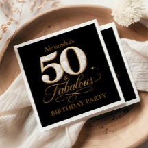 Lujo Oro Negro 50 & Cumpleaños Fabuloso