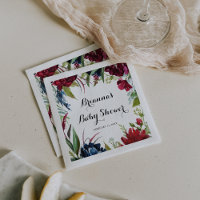 Lujo Whimsical Boho Floral Baby Shower Napkins