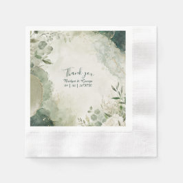 Servilleta De Papel Lujoza Bodas Florales Collage de Esmeralda y Salvi