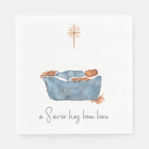 Servilleta De Papel Luke 2:11 Navidades de Natividad de acuarela Minim