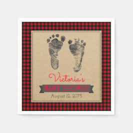 Servilleta De Papel Lumberjack Buffalo Juguetes Baby Shower Napkins