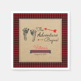 Servilleta De Papel Lumberjack Buffalo Plaid Baby Shower