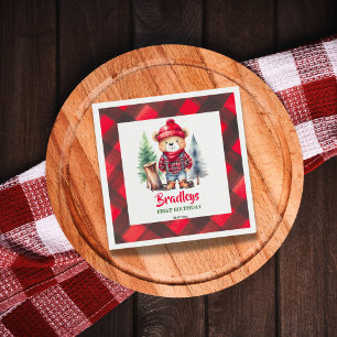 Servilleta De Papel Lumberjack fiesta tableware lindo osito de peluche