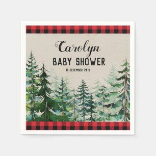 Servilleta De Papel Lumberjack Woodland Forest Coctail Paper Napkins