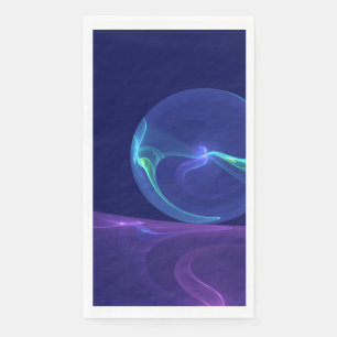 Servilleta De Papel Luminoso sueño morado azul abstracto arte fractal