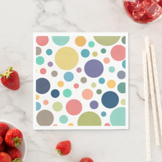 Servilleta De Papel Luminosos puntos de polka coloridos