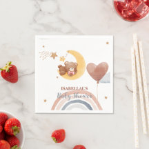 Luna linda Oso Niños afroamericanos ducha de bebé