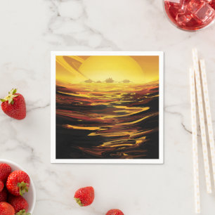 Servilleta De Papel Luna más grande de Titán en el planeta Saturno