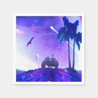 Servilleta De Papel Lunar Mirage – Surreal Palestinian Digital Art Pap