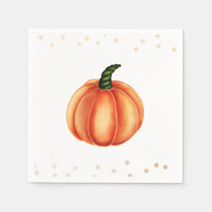 Servilleta De Papel Lunares anaranjados de la calabaza el Baby