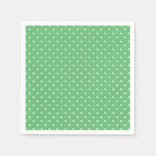 Servilleta De Papel Lunares Blancos Micros - Verde Verano