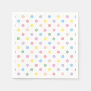 Servilleta De Papel Lunares de Pastel Suave