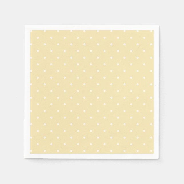 Servilleta De Papel Lunares de primavera Micro | Buttercream (Anverso)