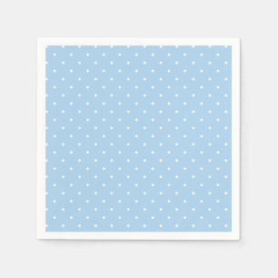 Servilleta De Papel Lunares diminutos blancos - azul bebé