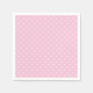 Servilleta De Papel Lunares diminutos blancos - Rosa claro