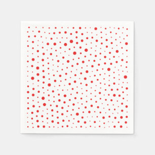 Servilleta De Papel Lunares modernos elegantes - personalizar Rojo BG