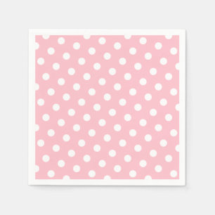 Servilleta De Papel Lunares rosados y blancos