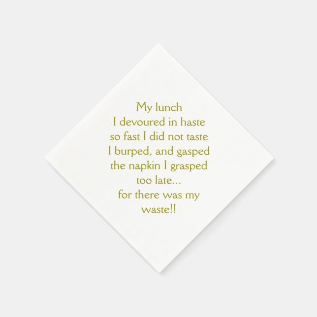 Servilleta De Papel Lunchtime Limerick (Borde)