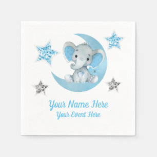 Servilleta De Papel Lunes de cumpleaños de Baby Shower Elephant Napkin