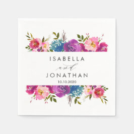 Servilleta De Papel Lush de primavera | Personalizado de boda de marco