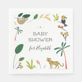 Servilleta De Papel Lush Jungle Baby Shower