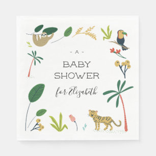 Servilleta De Papel Lush Jungle Baby Shower