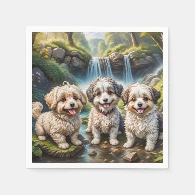 Servilleta De Papel Lustige Hundebande (Anverso)