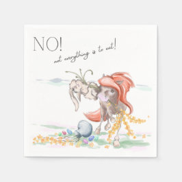 Servilleta De Papel Lustige Oster-Servietten mit Pony und Hase