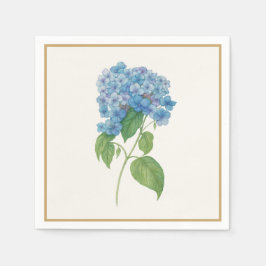 Servilleta De Papel Luxe Blue Hydrangea Napkin — Elegant Botanical