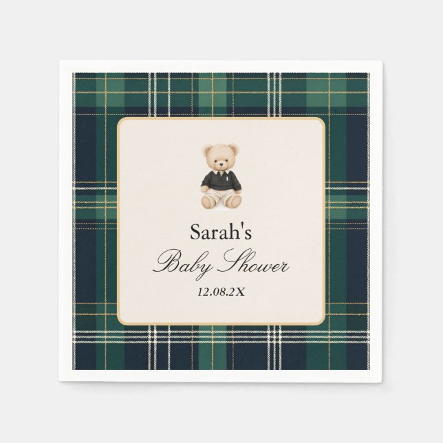 Servilleta De Papel Luxury Baby Shower Boy (Anverso)