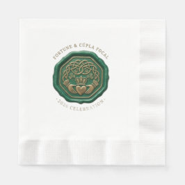 Servilleta De Papel Luxury Emerald Wax Seal Napkin – Irish Claddagh
