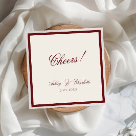 Servilleta De Papel Luxury Red Old Money Wedding Napkins