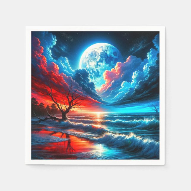 Servilleta De Papel Luz de luna (Anverso)