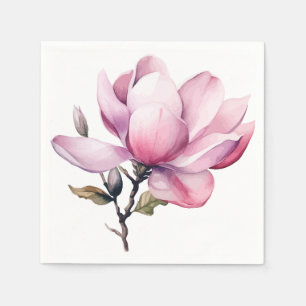 Servilleta De Papel Luz de mano iluminada rosa Magnolia Blossom